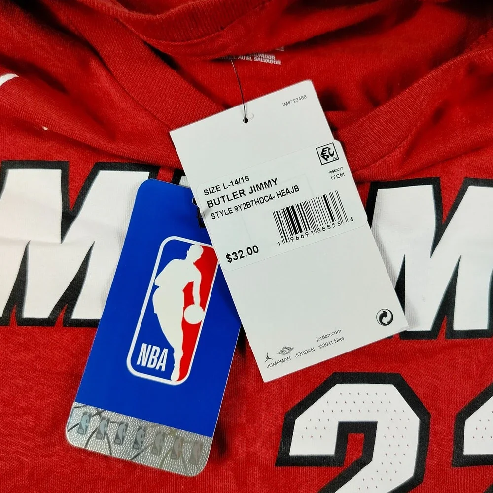 Nike Shirt Youth Large Multicolor Jimmy Butler‎ #22 Miami Heat NBA Basketball